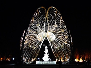 蚌埠地标雕塑夜景