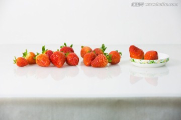 草莓静物素材