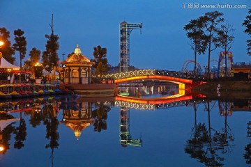 成都国色天香游乐园夜景