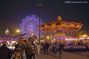 成都国色天香游乐园夜景