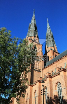 瑞典乌普萨拉市双塔教堂古建筑