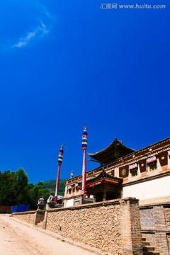 青海塔尔寺 幡杆