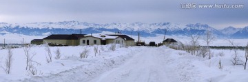 冰雪世界 冰天雪地 风雪天山路