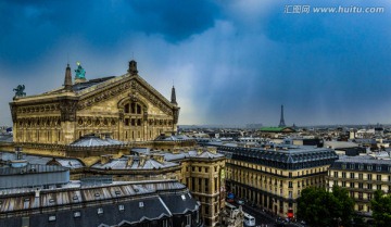 法国巴黎市中心宽幅图