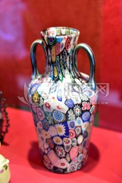 彩绘水晶玻璃花瓶