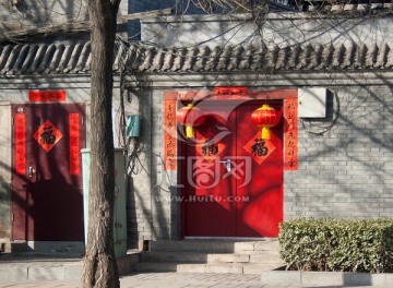 北京过年民居街门