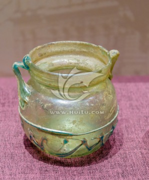 罗马双耳玻璃小罐 玻璃罐
