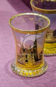 维也纳教堂大酒杯 无色透明玻璃