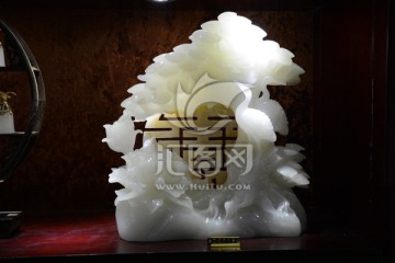 白玉石神仙白鹤