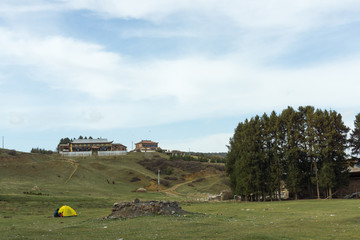 甘岸旅游郎木寺草原春色