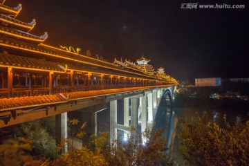 三江风雨桥 夜景