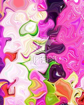 色彩斑斓 数码印花 玻璃 抽象