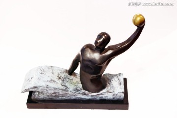 体育项目水球雕塑