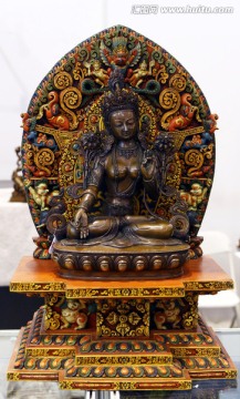 尼泊尔木雕佛像