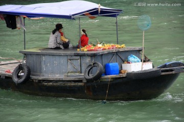 下龙湾小船 旅游摄影