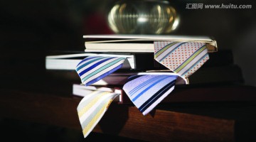 书本条纹领带