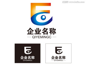 字母E logo