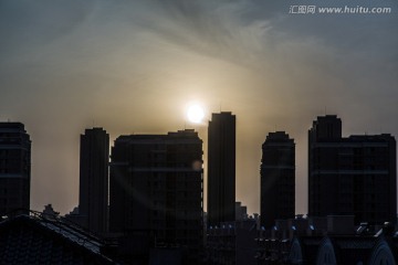 上海浦东日落