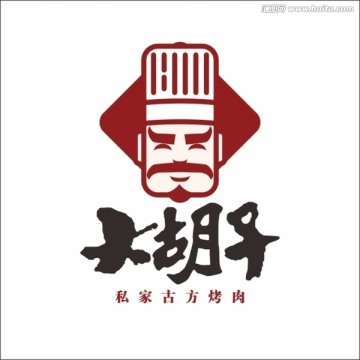 大胡子LOGO标志