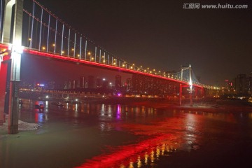 重庆鹅公岩大桥夜景
