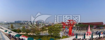 深圳欢乐海岸水秀剧场俯瞰全景图