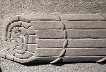 古代竹简书籍壁雕