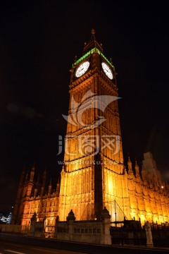英国伦敦大本钟夜景