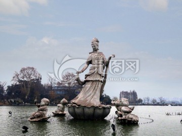 玄武湖 连花仙子雕塑