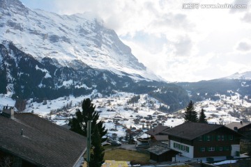 欧洲之旅 雪山下的乡村风景