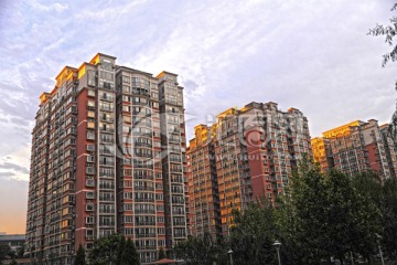 暖色调住宅阳光高楼JPG高清