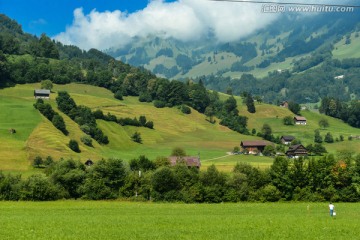 瑞士高山云海草原