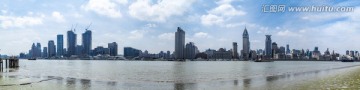 上海黄浦江外滩全景