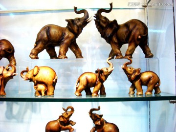 雕塑艺术 大象 工艺品
