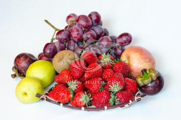 山竹草莓水果创意组合