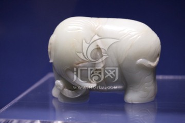 白玉大象 玉器