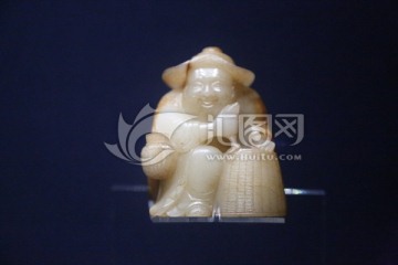 上海博物馆 玉雕馆 渔翁