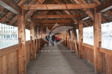 欧美风景摄影 木桥走廊