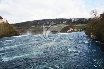 欧美旅游风景摄影 莱茵河瀑布