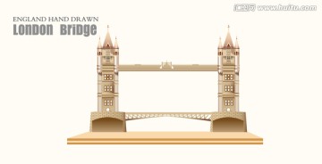 英国伦敦桥矢量图