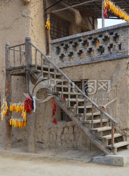 古代木制楼梯