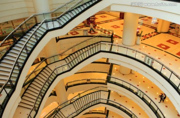 商业购物中心 旋转楼梯