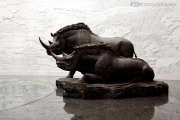 大庆 博物馆 雕塑 犀牛