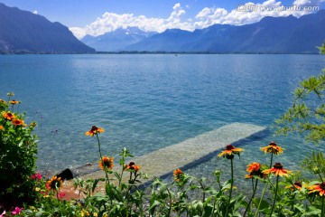 瑞士日内瓦湖风光