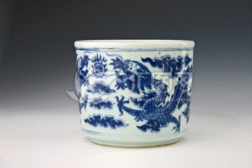 龙纹青花笔筒瓷器陶瓷高清jpg