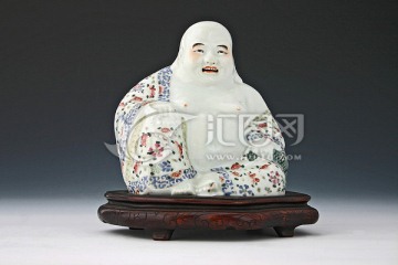 弥勒佛坐像粉彩瓷器陶瓷高清jp