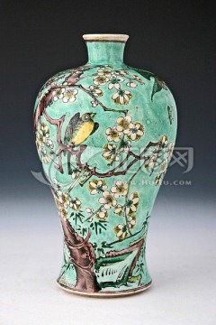 素三彩春瓶瓷器陶瓷高清jpg