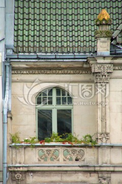 欧式建筑 窗户阳台素材