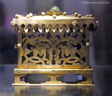 古代鎏金舍利子盒