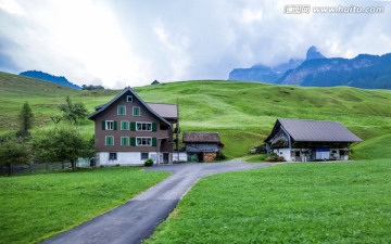 瑞士建筑山地草原