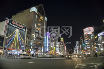 东京上野街头 夜景